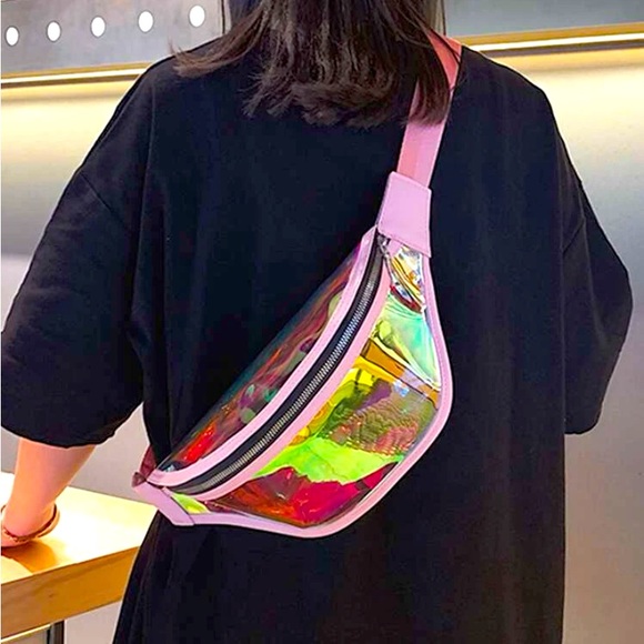 Pastel Iridescent Holographic Waist Belt Shoulder Belt-bag Fanny Pack - Picture 10 of 16